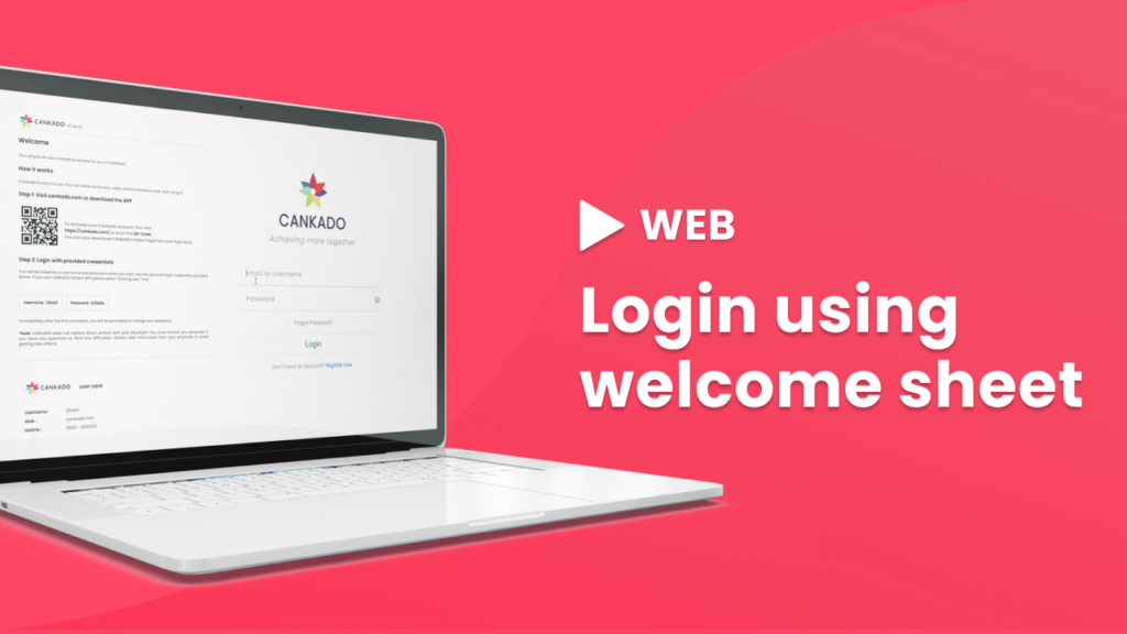 WEB - Login using welcome sheet 2