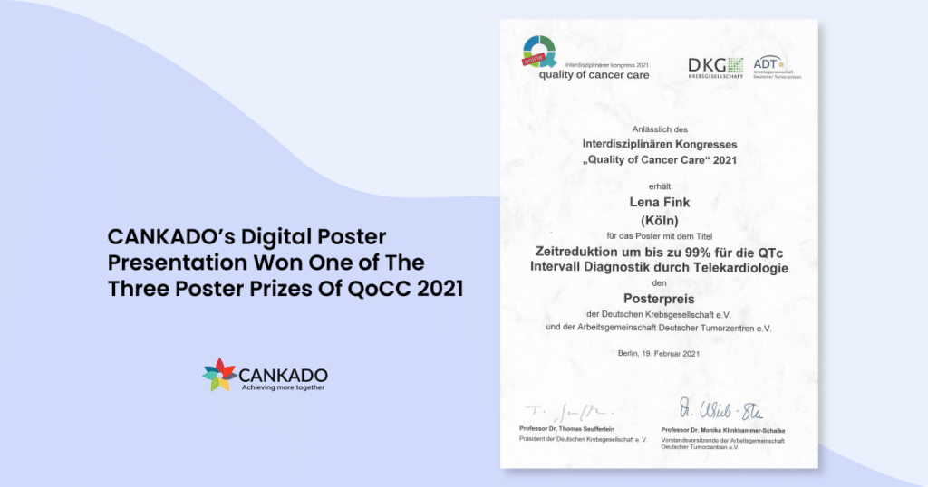 CANKADO’s Digital Poster Presentation Won One of The Three Poster Prizes Of QoCC 2021 1